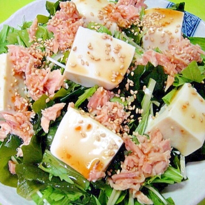 豆腐とわかめツナの和風サラダ レシピ 作り方 By Mint74 楽天レシピ 豆腐とわかめツナの和風サラダ レシピ 作り方 By Mint74 楽天レシピ